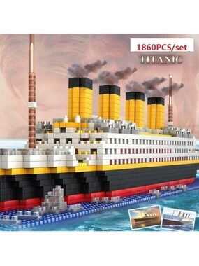Titanic Building Blocks Ship Model 1860 pieces for ages 14+ NEW